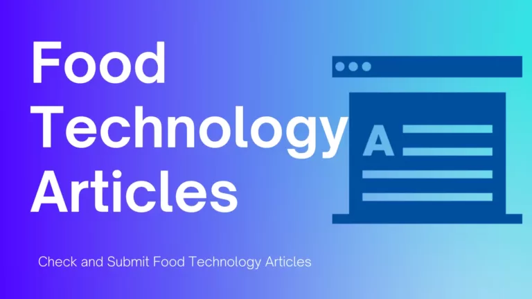 Food Technology Articals