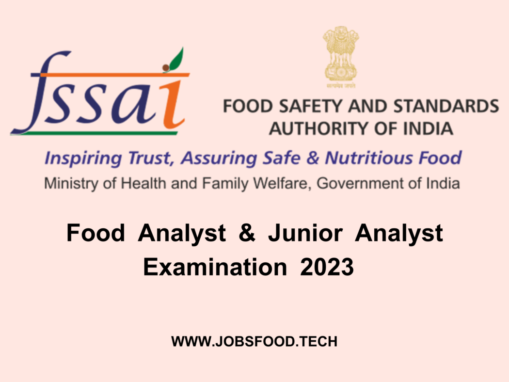 Food Analyst & Junior Analyst Examination 2023