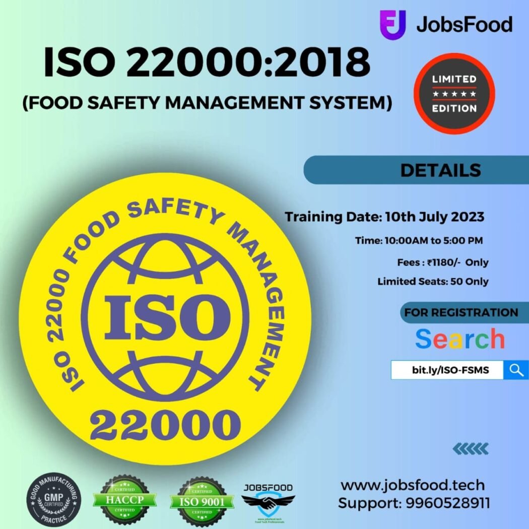 ISO 22000:2018 FSMS (Food Safety Mangement System)