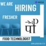 Opening for Food Technologist at Amravati | Maharashtra