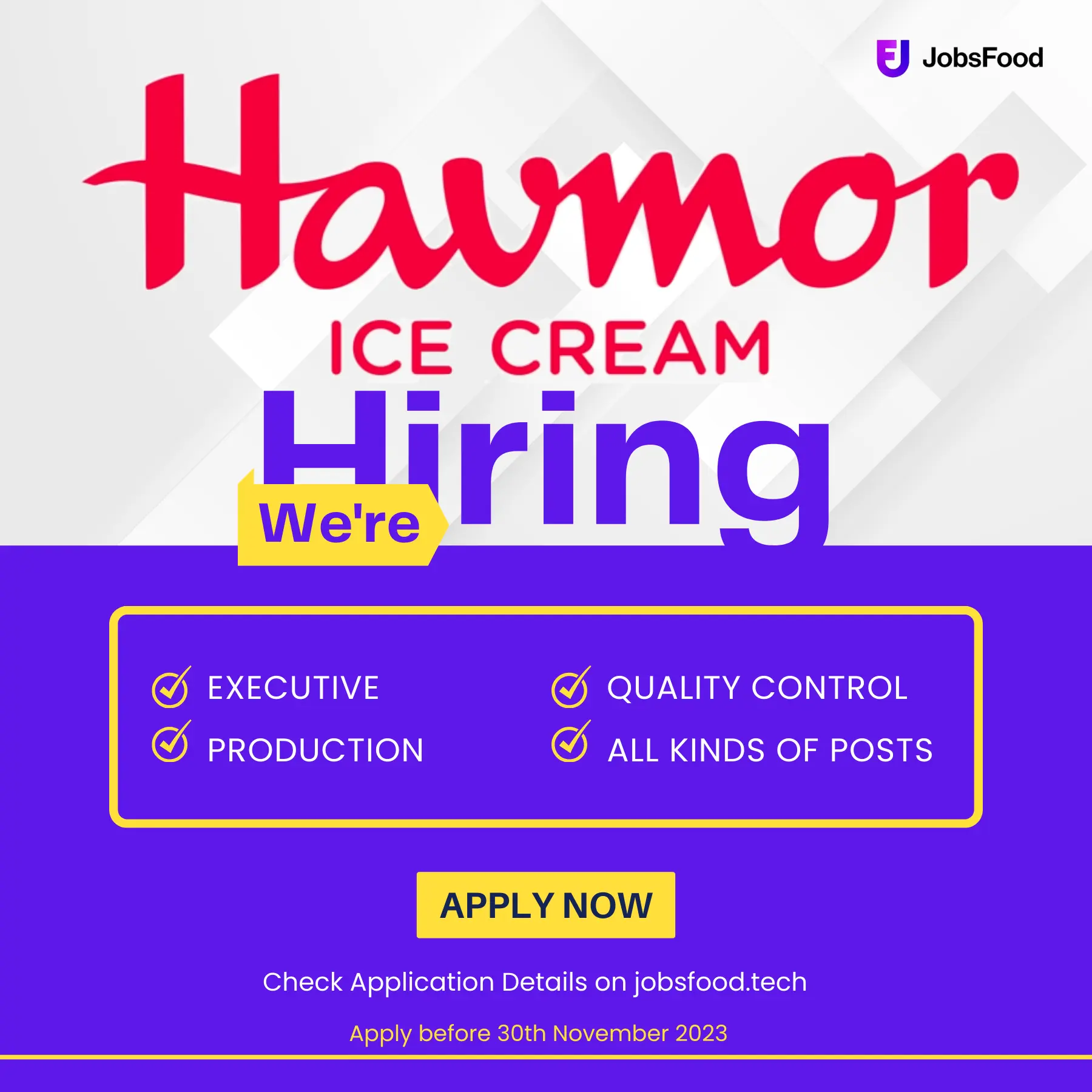 Jobs In Havmor Ice Cream Pune