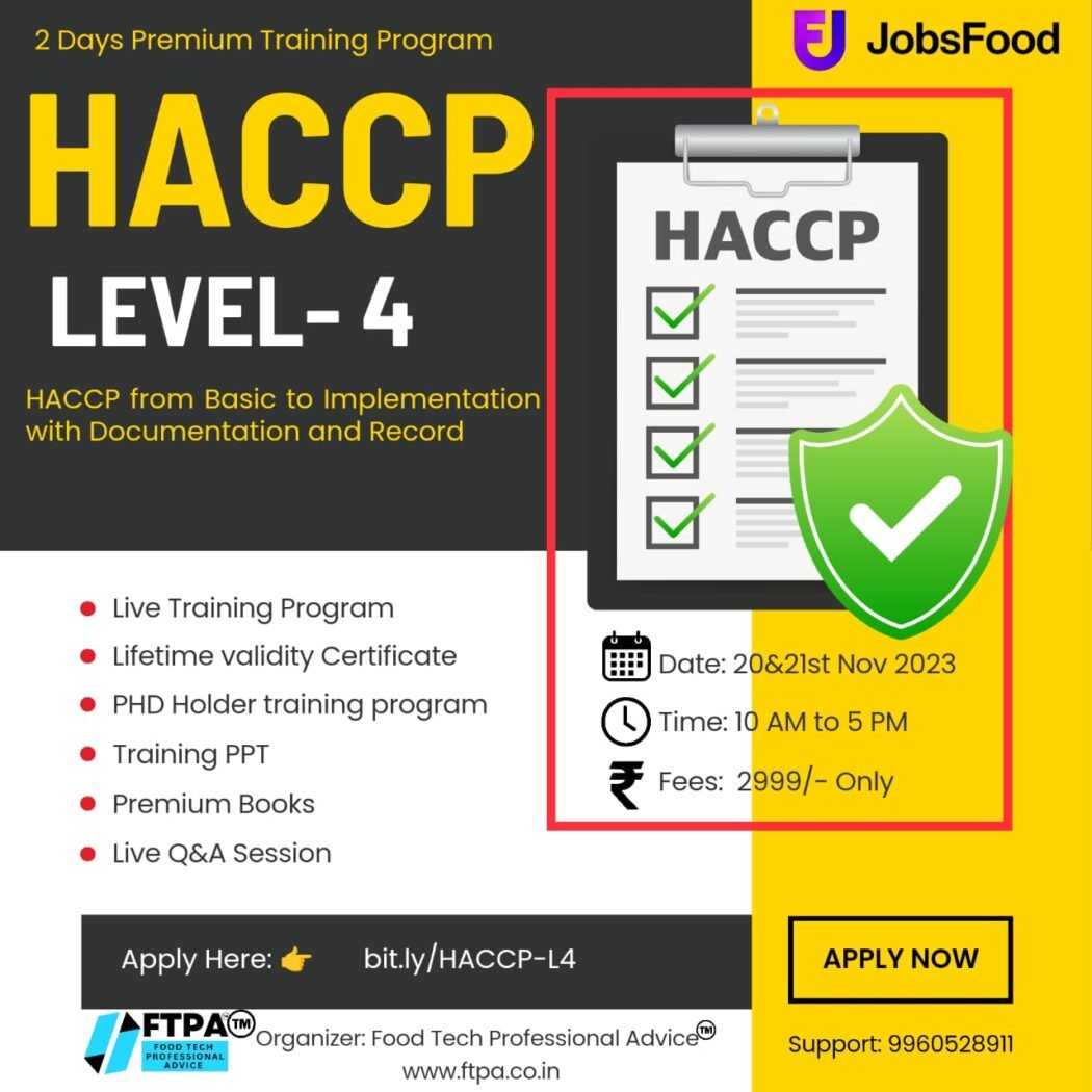 HACCP Level -4 Online Training Program