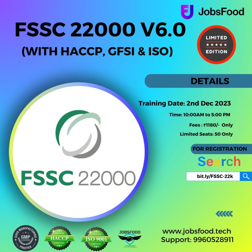 Online Training FSSC V6.0 ( With HACCP, GFSI & ISO)